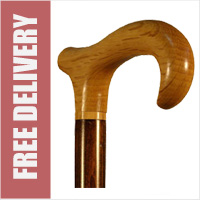 Beech Walking Stick with Hand Carved Oak Derby Handle